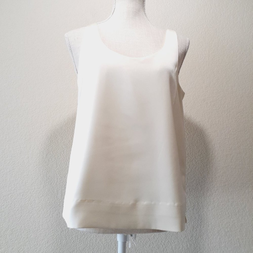 J. Crew Cream Sleeveless Blouse